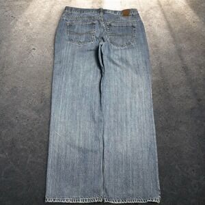 Anchor Blue Baggy Relaxed Fit Jeans Blue Skater Y2K 90s Size 36/32